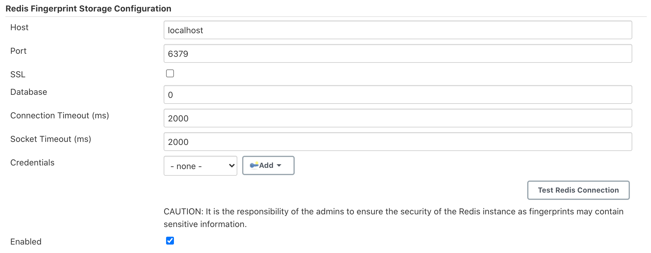 Configure Redis